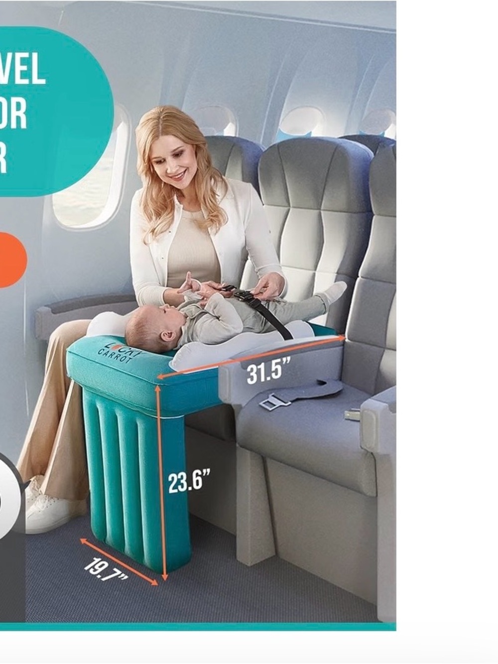 Inflatable Travel Baby Seat Cushion - Teal